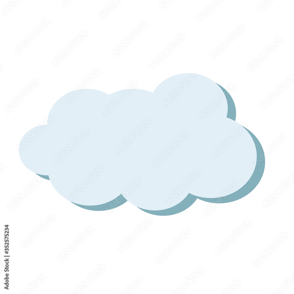 Grey cloud icons on blue sky for design elements, stock vector illustration Grey cloud icons on blue sky for design elements, stock vector illustration