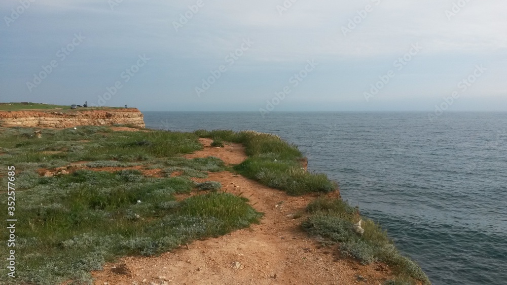 view of the sea from the castle