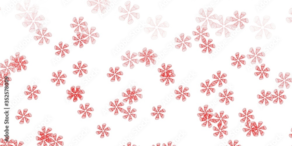 Light red vector natural layout with flowers. Light red vector natural layout with flowers.