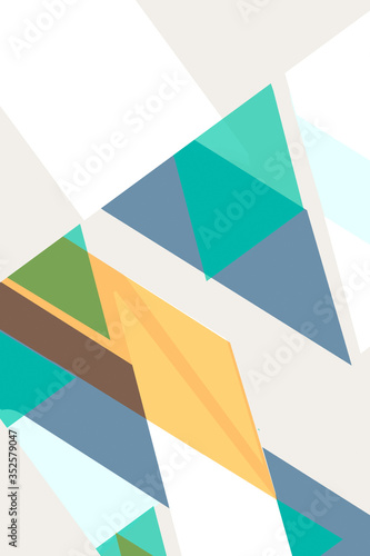Flat geometric covers design. Colorful modernism. Simple shapes composition.