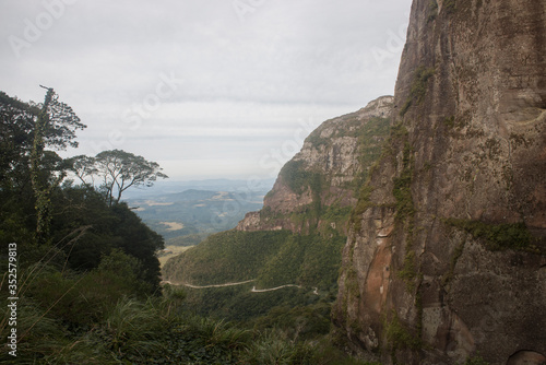 Urubici  Santa Catarina  Brazil - May 21  2020  Serra do Corvo Branco road  one of the most dangerous road of Santa Catarina State 