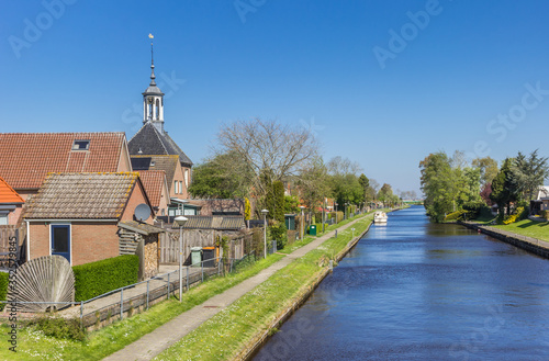 Linde river in the historic village of Kuinre, Netherlands photo