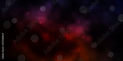 Dark Pink, Yellow vector layout with circle shapes. Illustration with set of shining colorful abstract spheres. Pattern for websites.