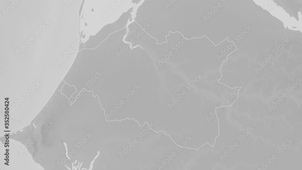 Louga, Senegal - outlined. Grayscale Louga, Senegal - outlined. Grayscale