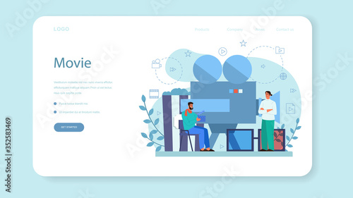 Film director web banner or landing page. Idea of creative