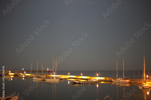 marina at night