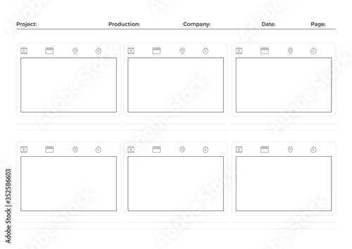 Storyboard Film Video Template for Movie Creation  photo