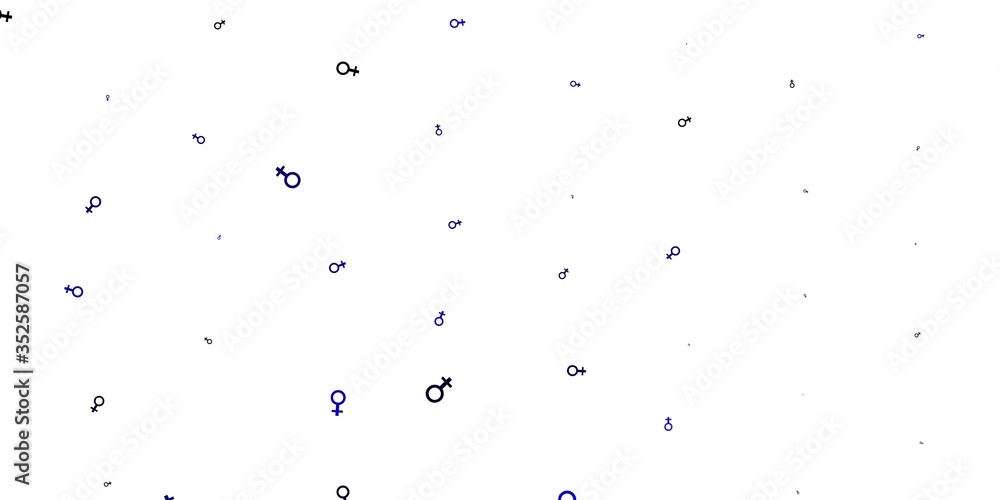 Light Purple, Pink vector backdrop with woman's power symbols. Light Purple, Pink vector backdrop with woman's power symbols.