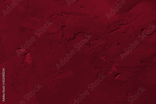 Abstract background in the form of crimson worn rough plaster
