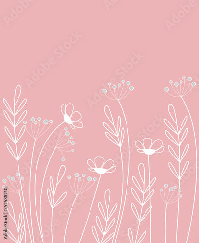 Background of meadow flowers