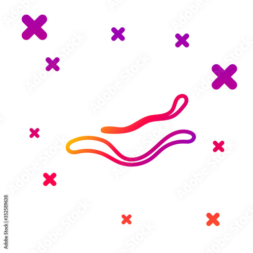 Color line Ebola virus disease icon isolated on white background. Gradient random dynamic shapes. Vector Illustration.