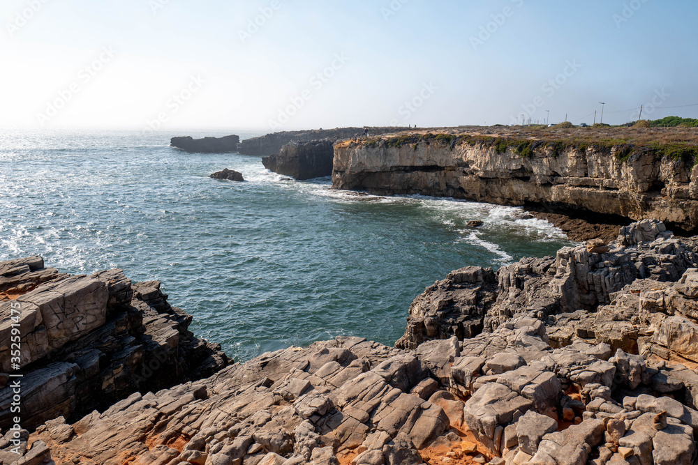 Portuguese coast with the Atlantic Ocean.