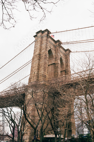 Brooklyn bridge on it's side