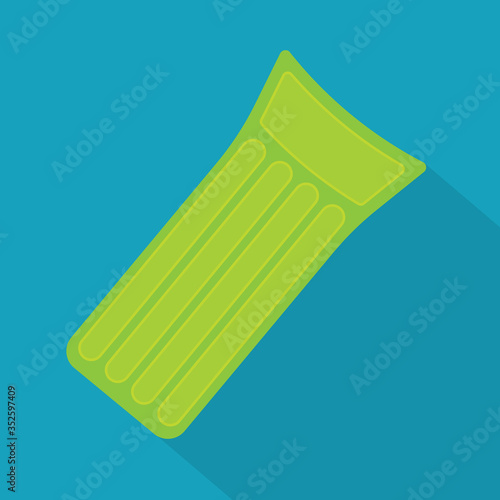 floating air mattress icon- vector illustration