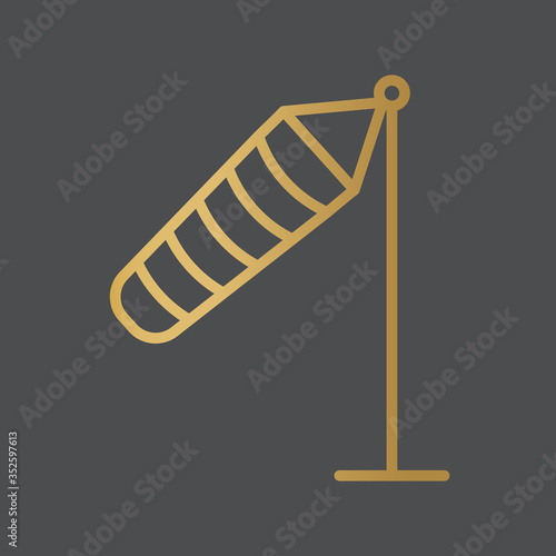 golden wind indicator icon- vector illustration © chrupka