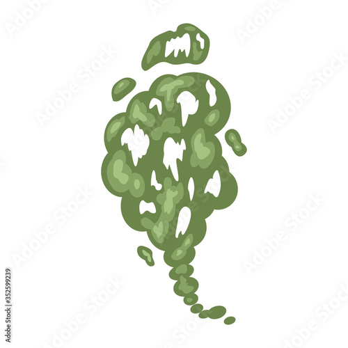 Green bad smell cloud vector illustration