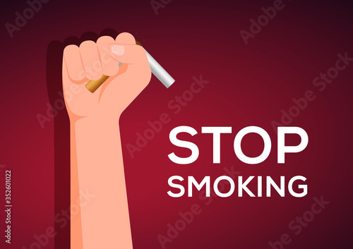 stop smoking sign vector