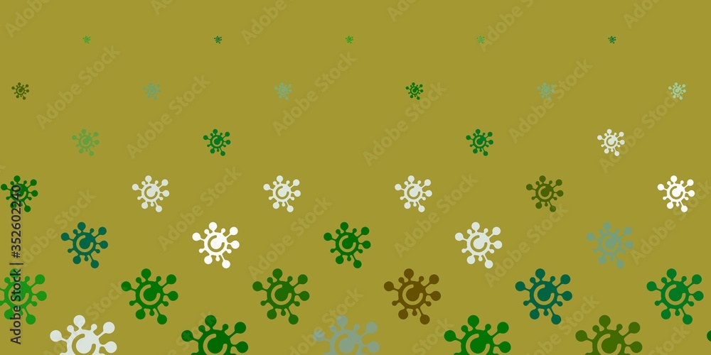 Light Green, Red vector template with flu signs. Light Green, Red vector template with flu signs.