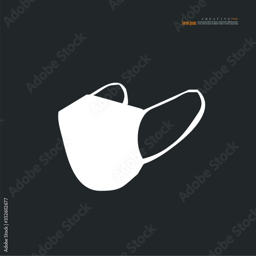 Breathing mask.Corona virus covid-19 crisis concept.flat vector icon for apps and websites.Vector illustration.