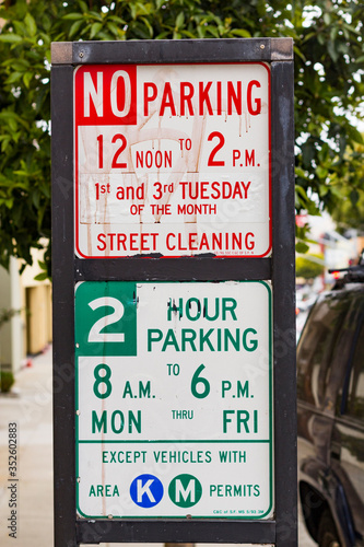 Canvas Print parking signage in San Francisco
