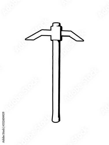 Clipart Zwergische Spitzhacke design 