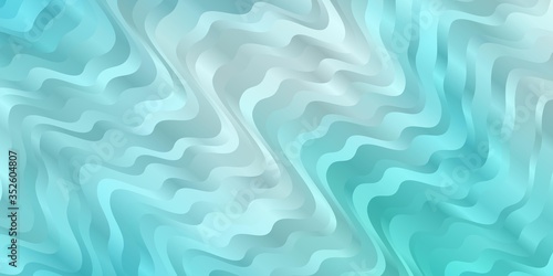 Light Blue, Green vector background with bent lines. Abstract gradient illustration with wry lines. Design for your business promotion.