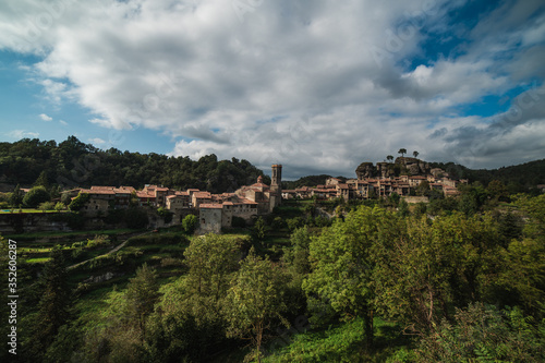 panoramic view of rupit in spain