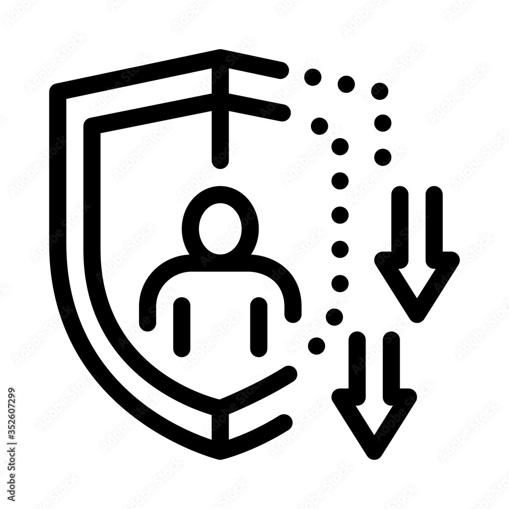 impaired immunity icon vector. impaired immunity sign. isolated contour symbol illustration impaired immunity icon vector. impaired immunity sign. isolated contour symbol illustration