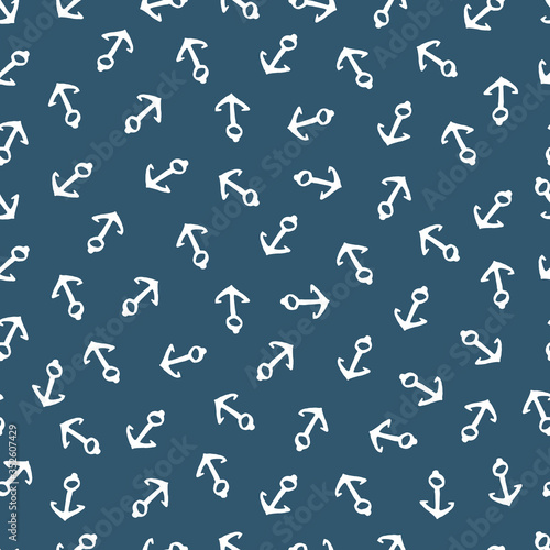 Seamless pattern with sea elements
