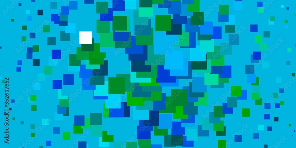 Fototapeta premium Light Blue, Green vector template with rectangles. Rectangles with colorful gradient on abstract background. Modern template for your landing page.