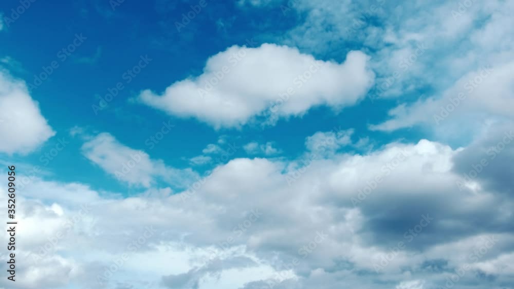 Beautiful time lapse of the clouds forming on bright day in the blue sky. Beautiful time lapse of the clouds forming on bright day in the blue sky.
