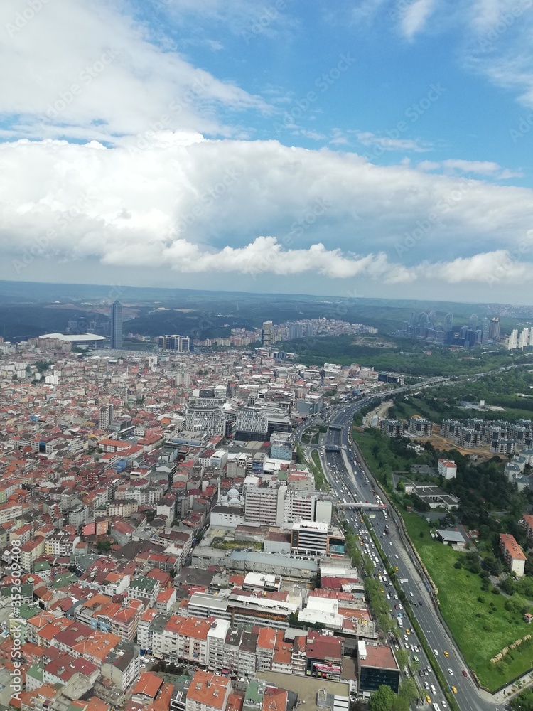 Obraz premium aerial view of the city