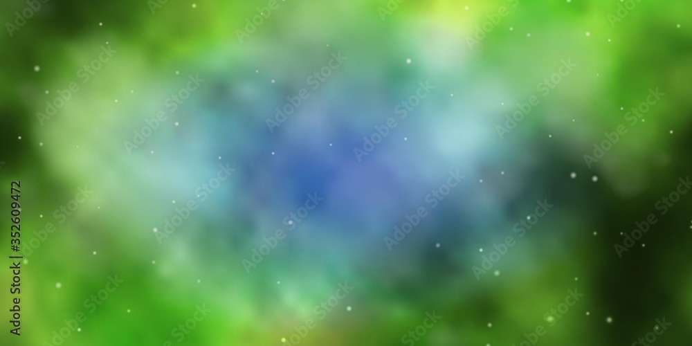 Obraz premium Light Blue, Yellow vector pattern with abstract stars. Decorative illustration with stars on abstract template. Best design for your ad, poster, banner.