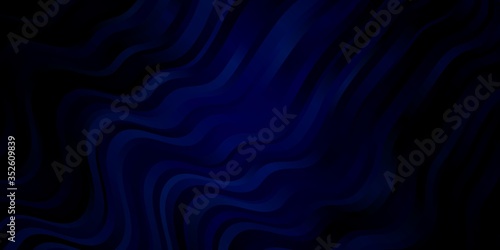 Dark BLUE vector template with wry lines. Colorful illustration, which consists of curves. Smart design for your promotions.
