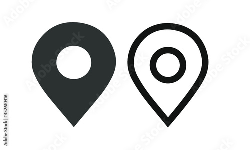 place sign icon, location, editable vector. photo
