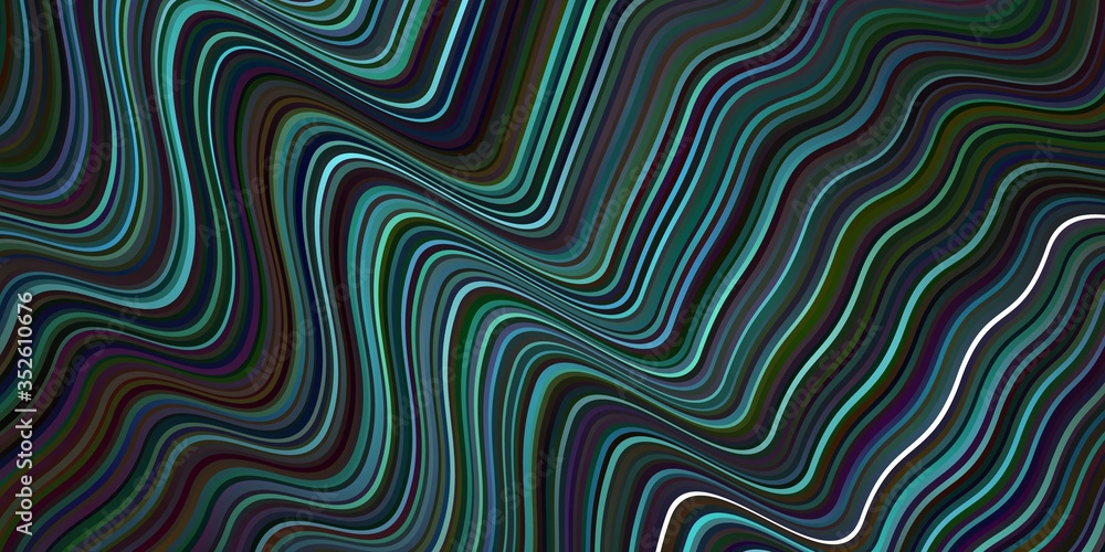 Dark BLUE vector texture with curved lines. Dark BLUE vector texture with curved lines.