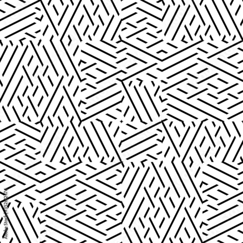 Seamless pattern with oblique black segments