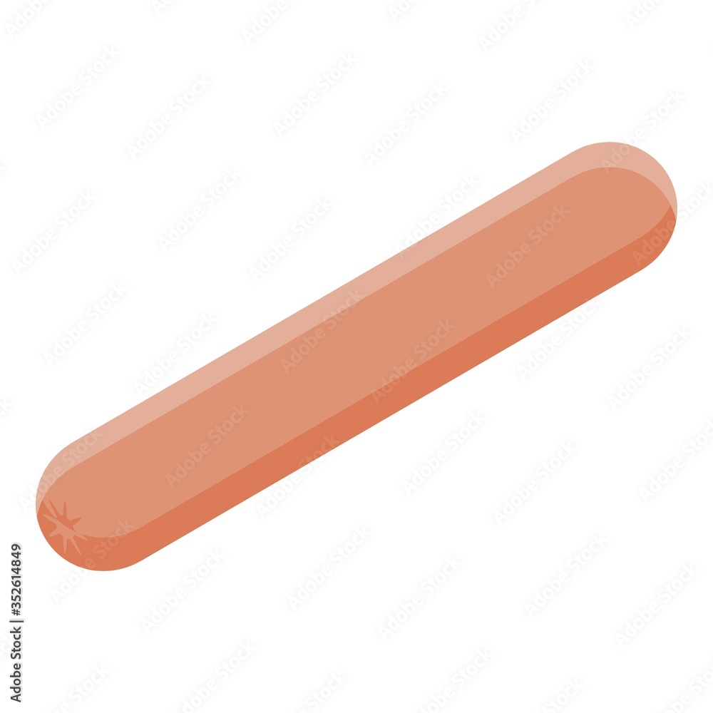 Breakfast sausage icon. Isometric of breakfast sausage vector icon for web design isolated on white background Breakfast sausage icon. Isometric of breakfast sausage vector icon for web design isolated on white background