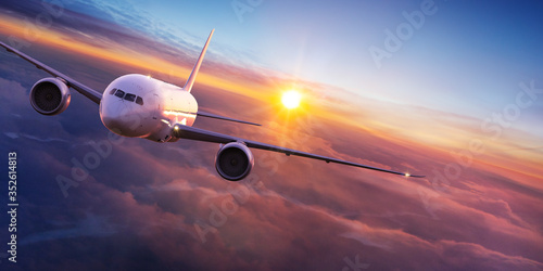 Commercial airplane jetline...