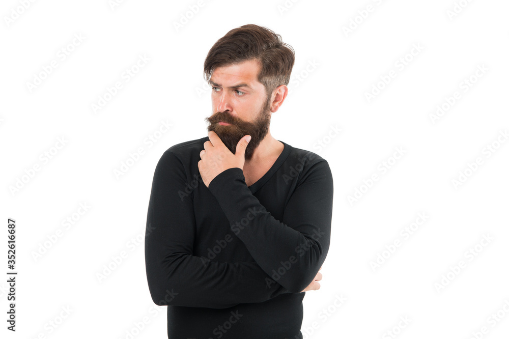 Various beard styles for men. Keep beard in perfect condition. Brutal hipster with beard hair on white background. Bearded man stylish mustache shape. Caucasian guy beard copy space. Facial hair Various beard styles for men. Keep beard in perfect condition. Brutal hipster with beard hair on white background. Bearded man stylish mustache shape. Caucasian guy beard copy space. Facial hair