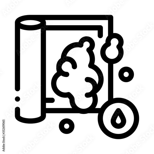 water soapy carpet cleaning icon vector. water soapy carpet cleaning sign. isolated contour symbol illustration