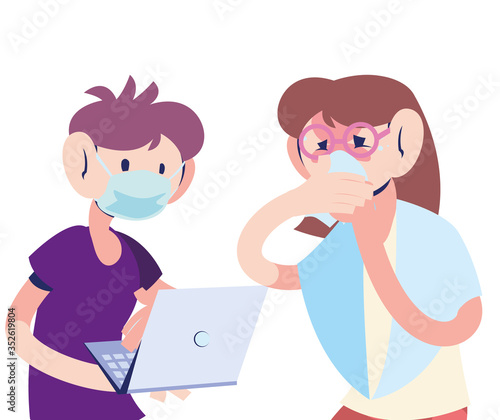 doctor with mask treating sick
