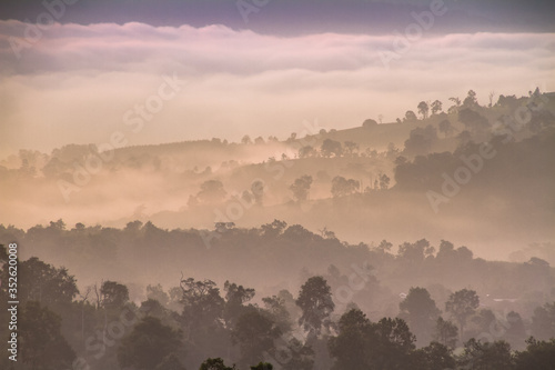 Wallpaper Mural fog morning in the mountain
 Torontodigital.ca