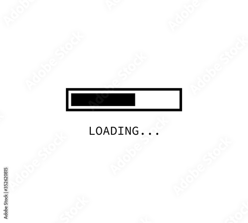 Loading icon,loading bar,isolated on white background