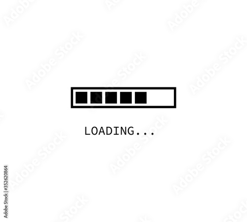 Loading icon,loading bar,isolated on white background