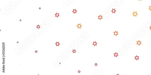 Light orange vector backdrop with virus symbols.