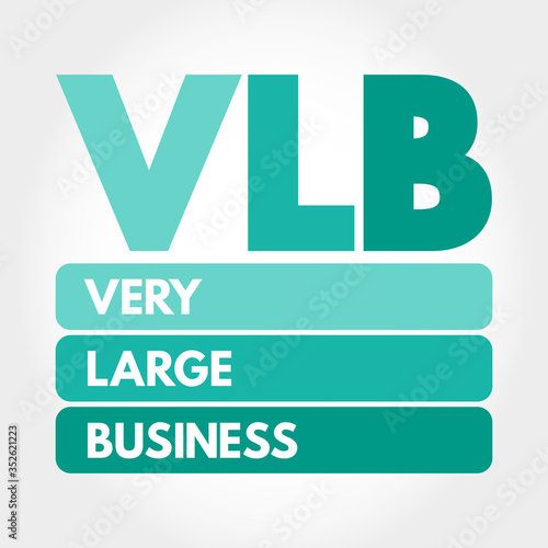 VLB - Very Large Business acronym, business concept background