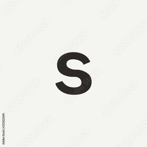 S monogram. Abstract letter S logo design. Filled creative symbol. Logo branding. Universal vector icon - Vector