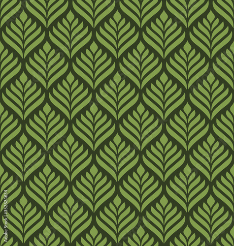 Floral geometric seamless pattern