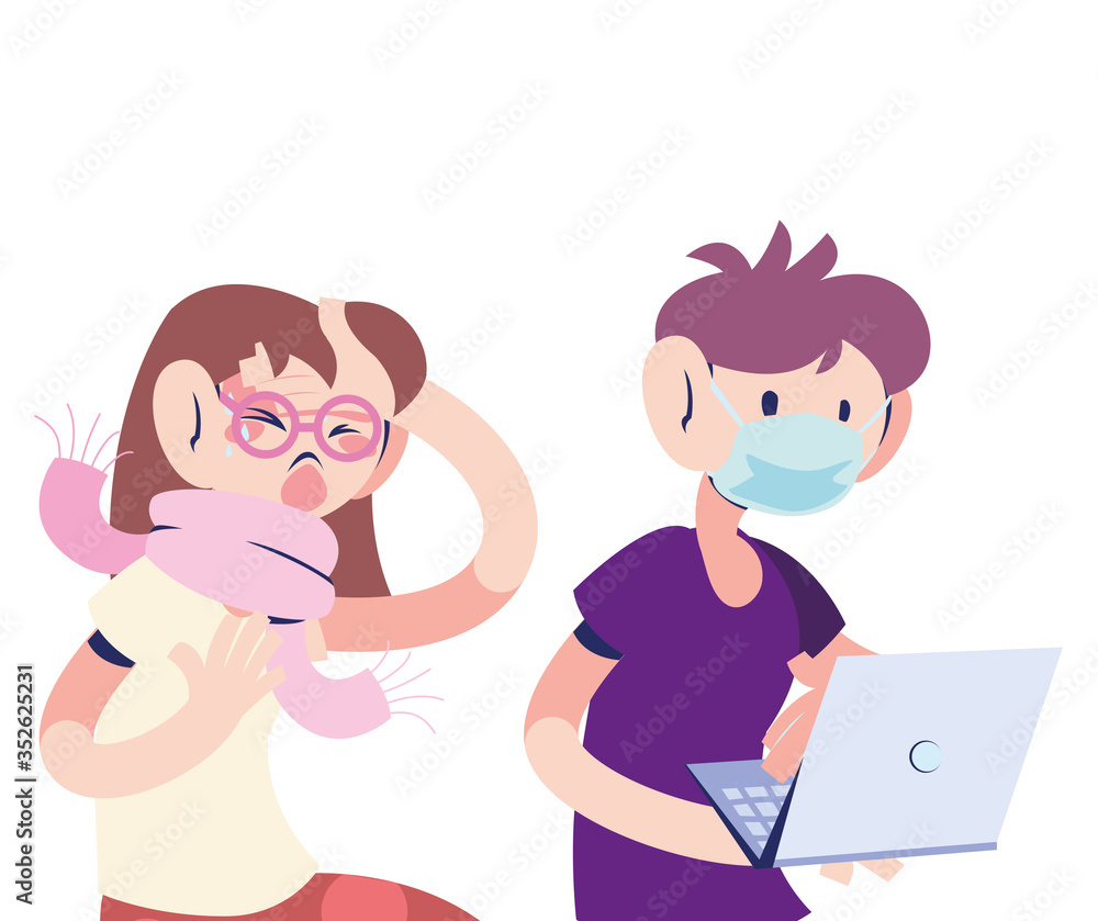 doctor with mask treating sick doctor with mask treating sick